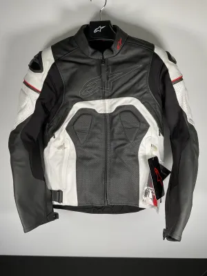 Alpinestars Core Airflow Leather Jacket - Black/White - Size US 40 / EU 50