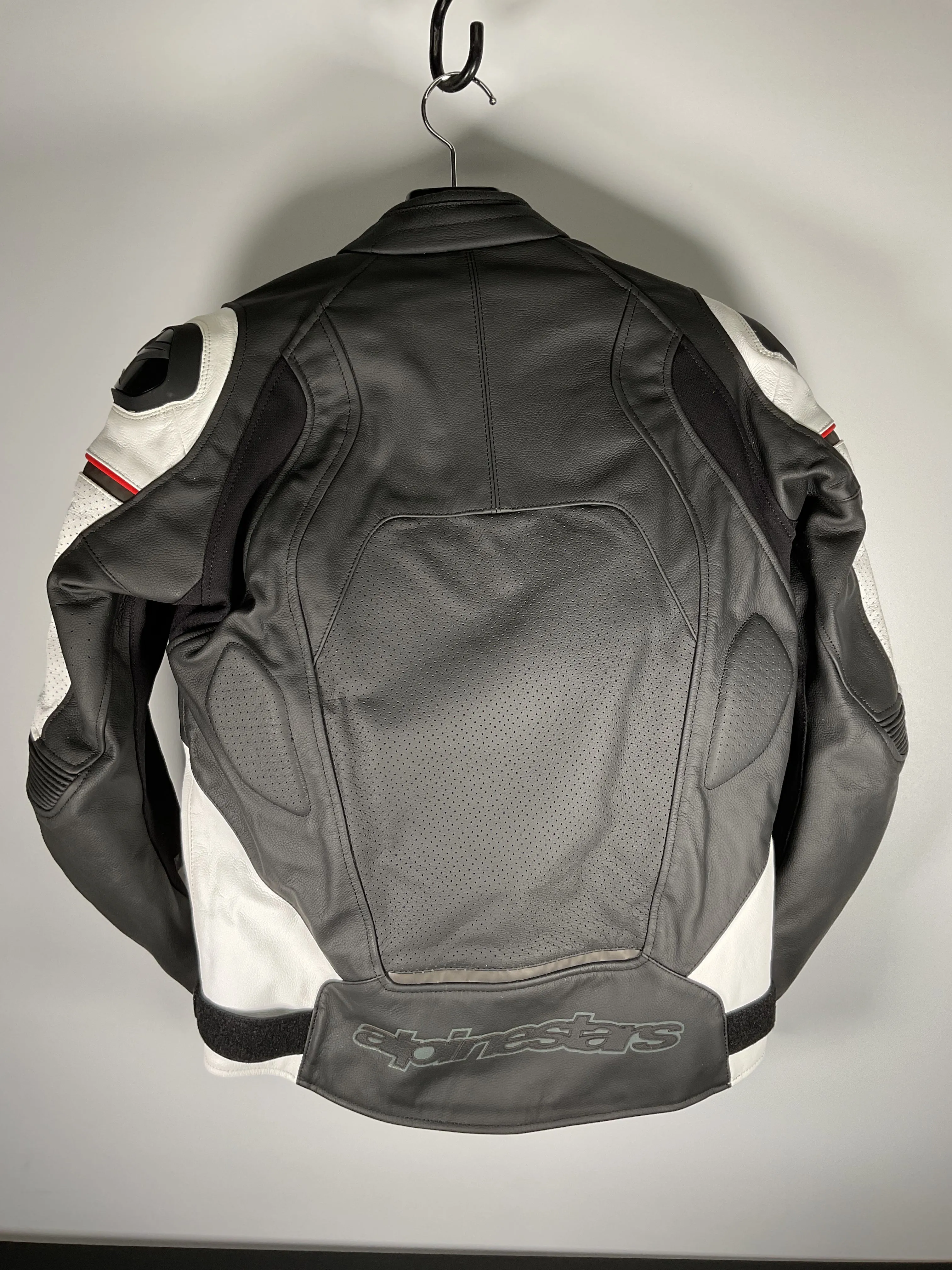 Alpinestars Core Airflow Leather Jacket - Black/White - Size US 40 / EU 50