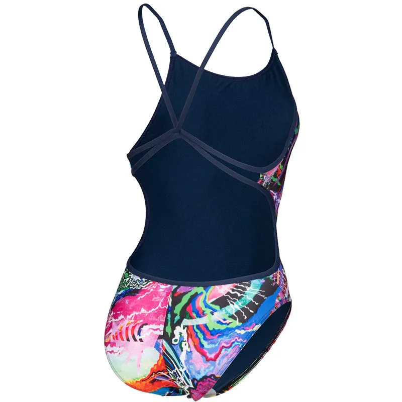 Arena - Allover Lace Back Ladies Swimsuit - Navy/Multi