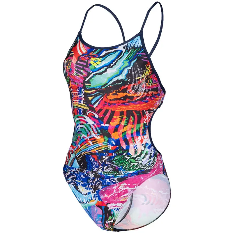 Arena - Allover Lace Back Ladies Swimsuit - Navy/Multi