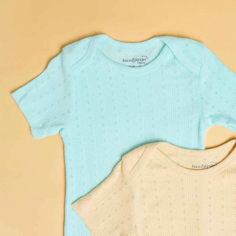 Baby Short Sleeve Onesies Pack of 2 , Unisex Collection