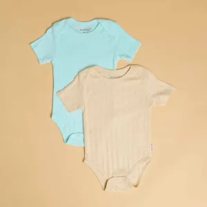 Baby Short Sleeve Onesies Pack of 2 , Unisex Collection