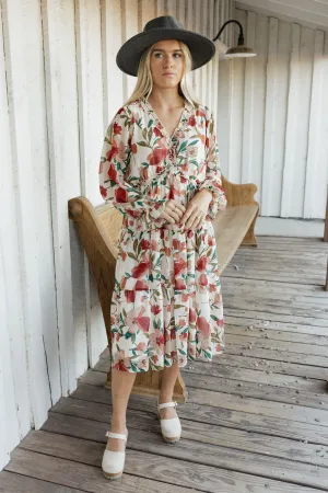 Cecelia Dress-Ivory Floral