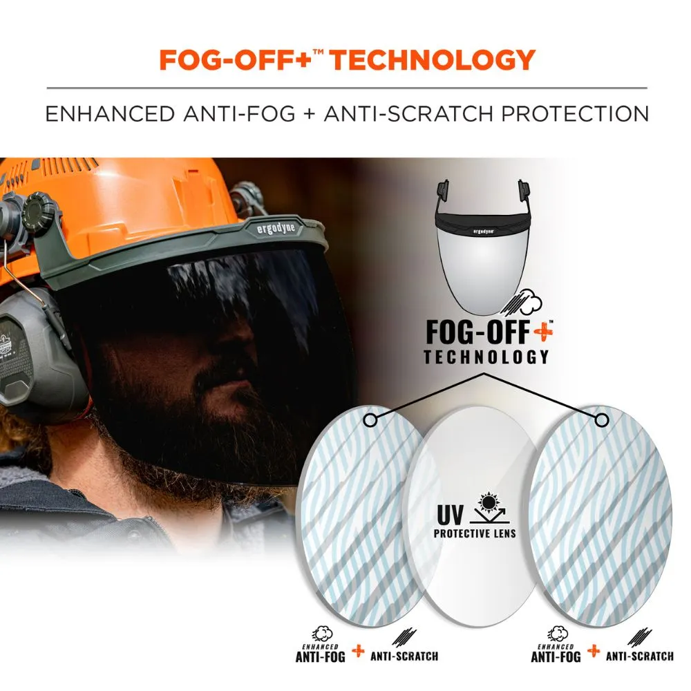 Ergodyne 60250 #8997 Smoke Face Shield Replacement for Cap-Style HH & SH