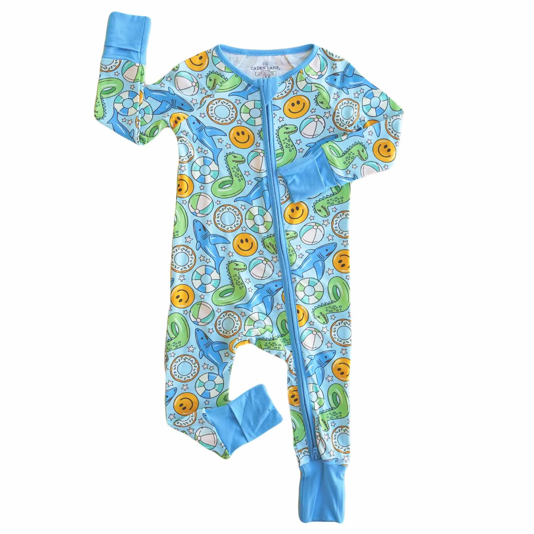 Floatie Friends Convertible Zip Romper | Blue