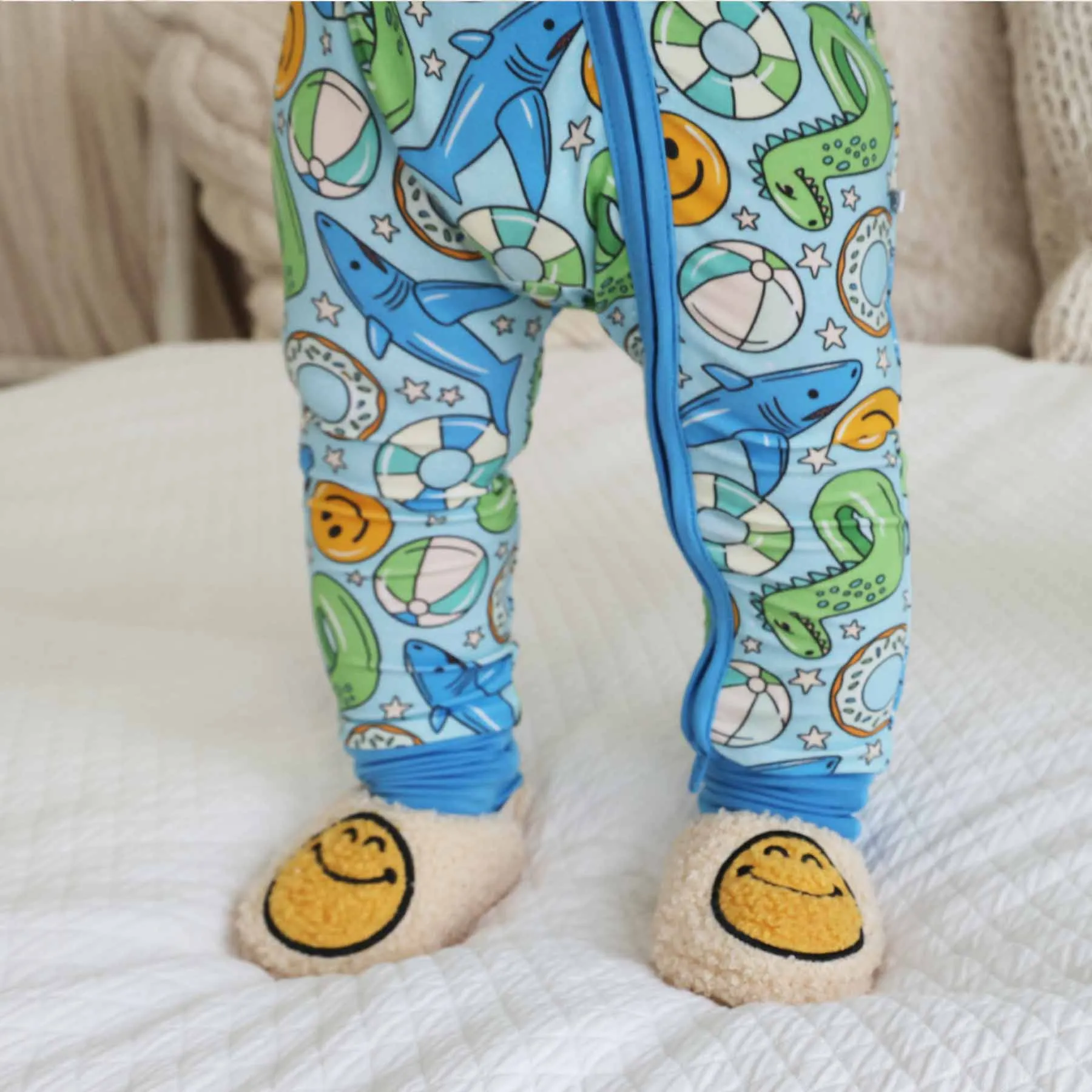 Floatie Friends Convertible Zip Romper | Blue