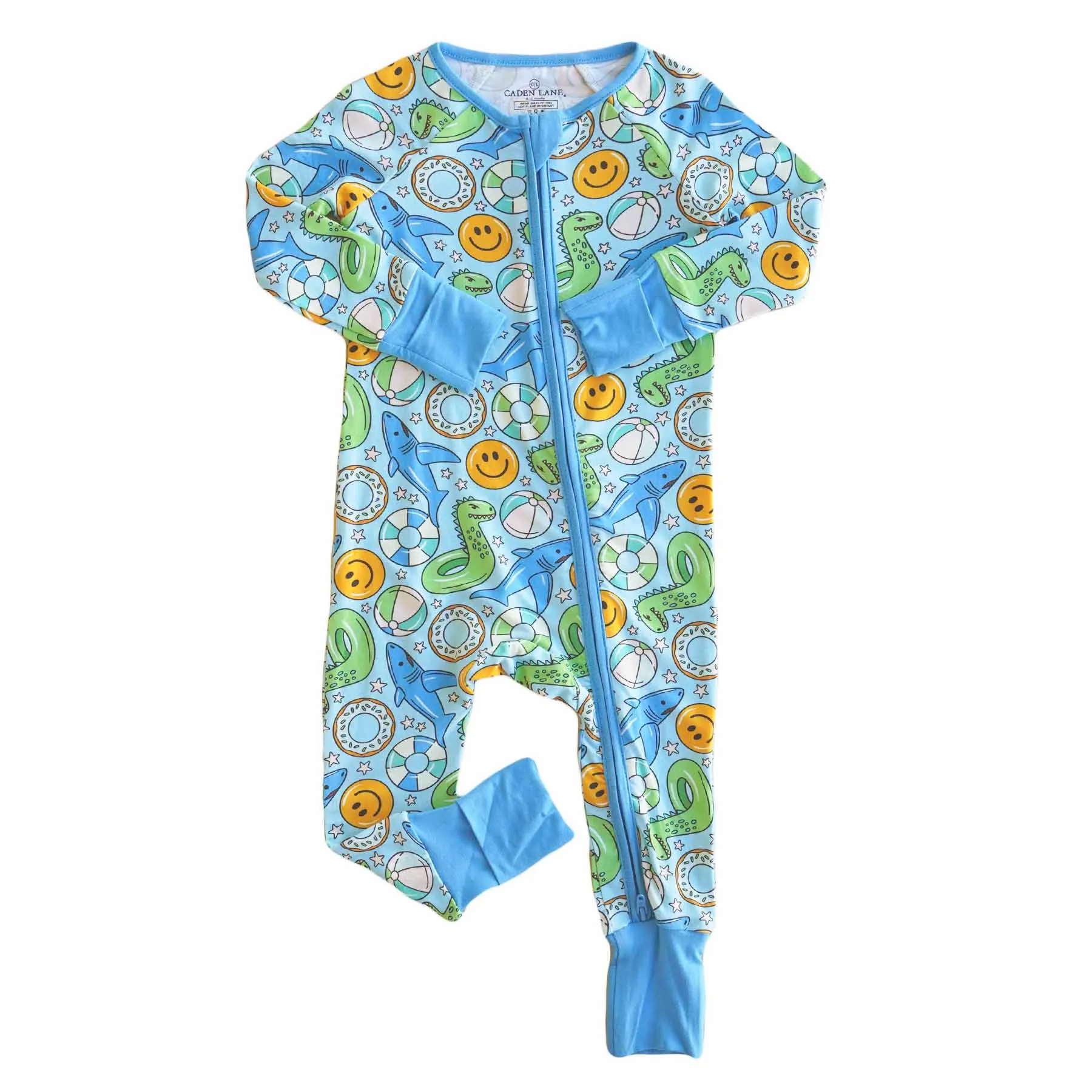 Floatie Friends Convertible Zip Romper | Blue