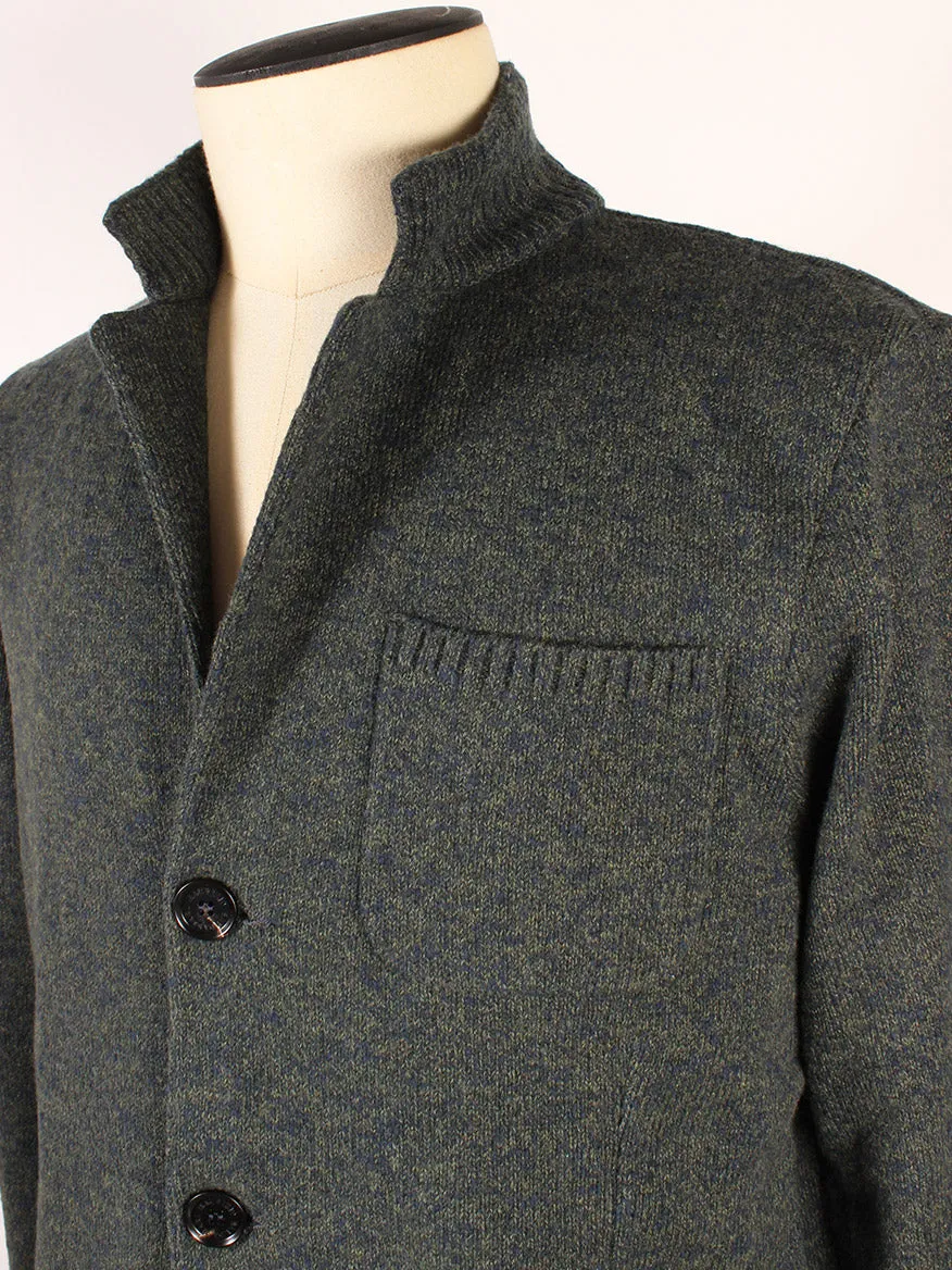 Maurizio Baldassari Winter Mouline Swacket in Green/Navy Mix
