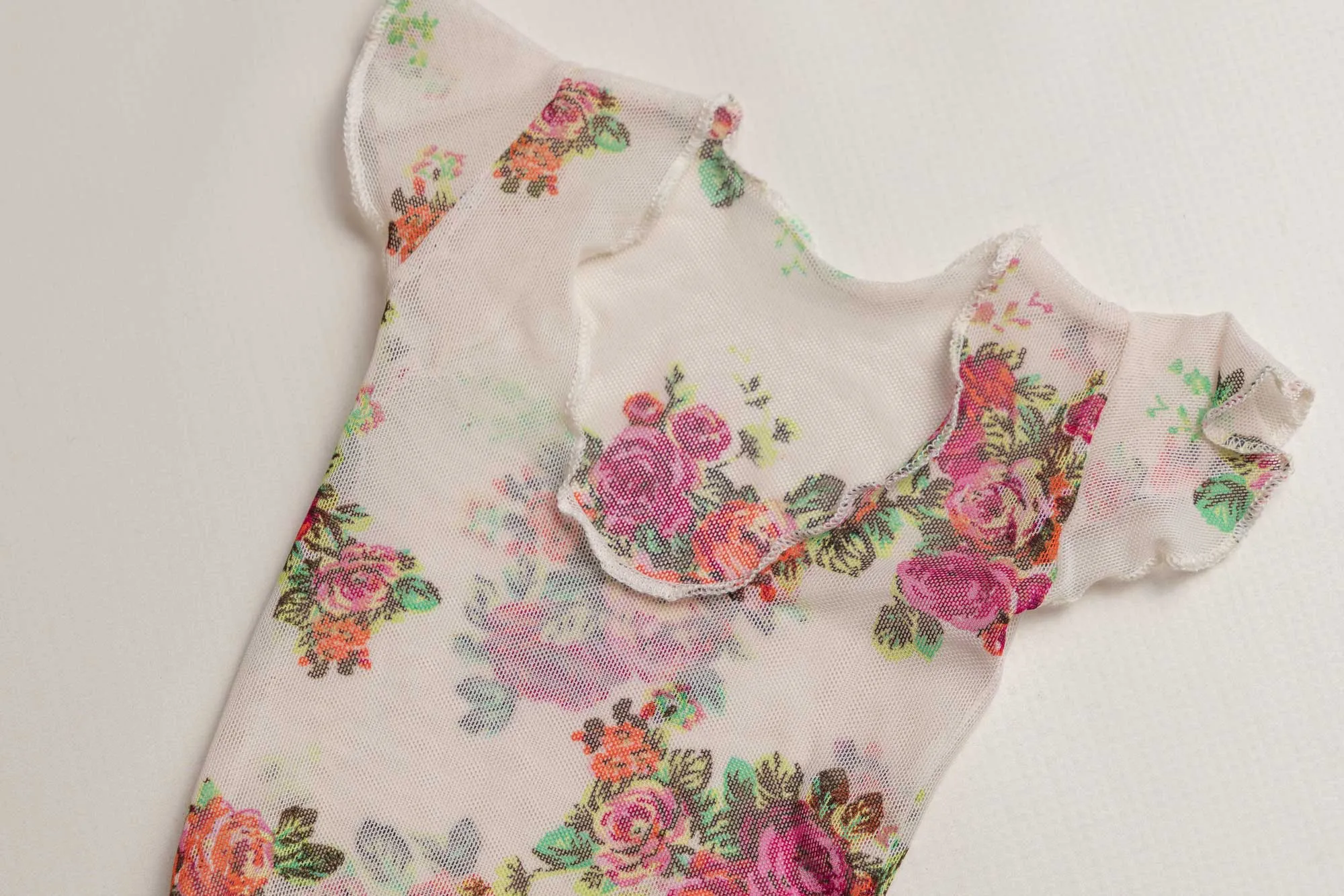 Mesh Bodysuit - Cream Floral