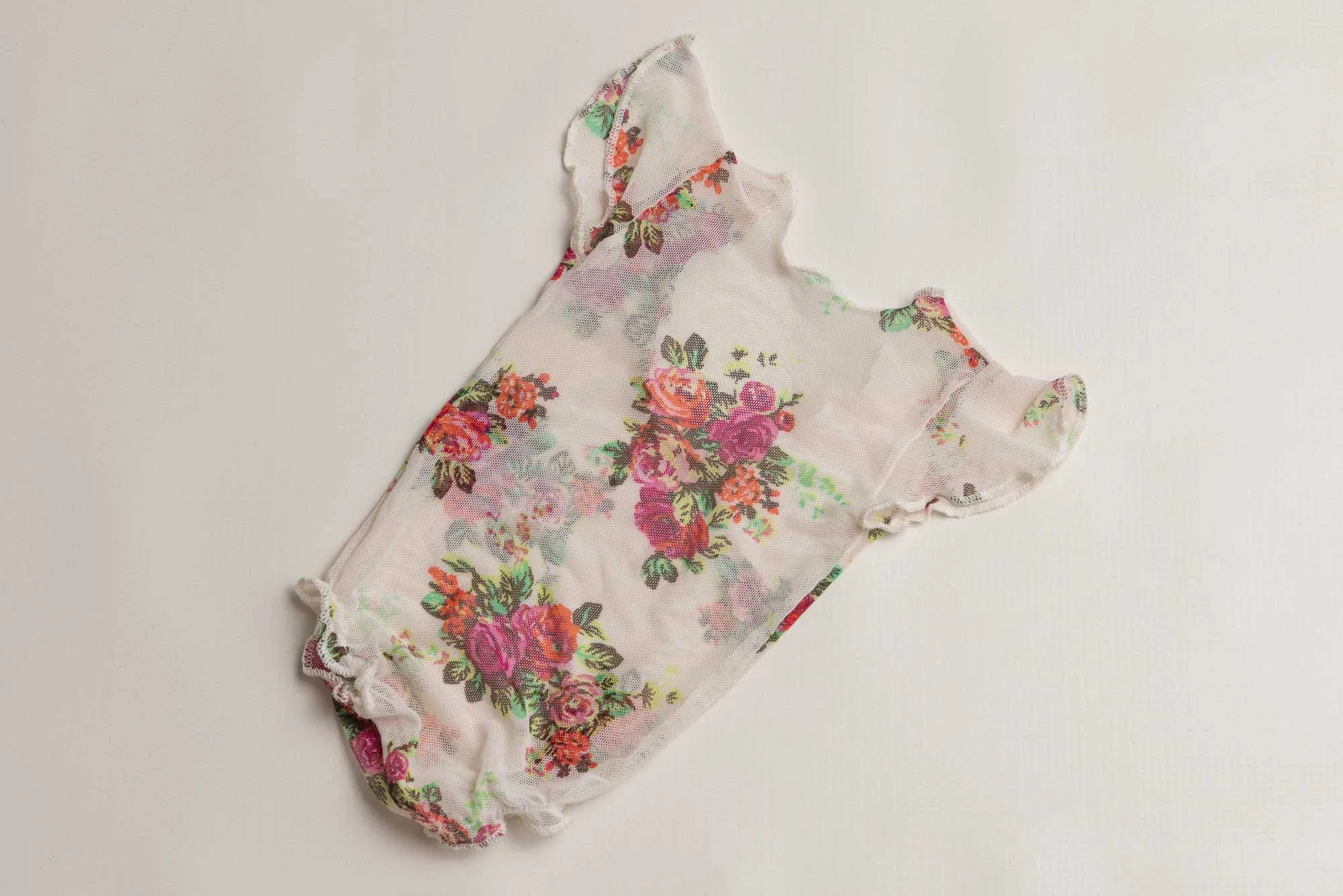 Mesh Bodysuit - Cream Floral