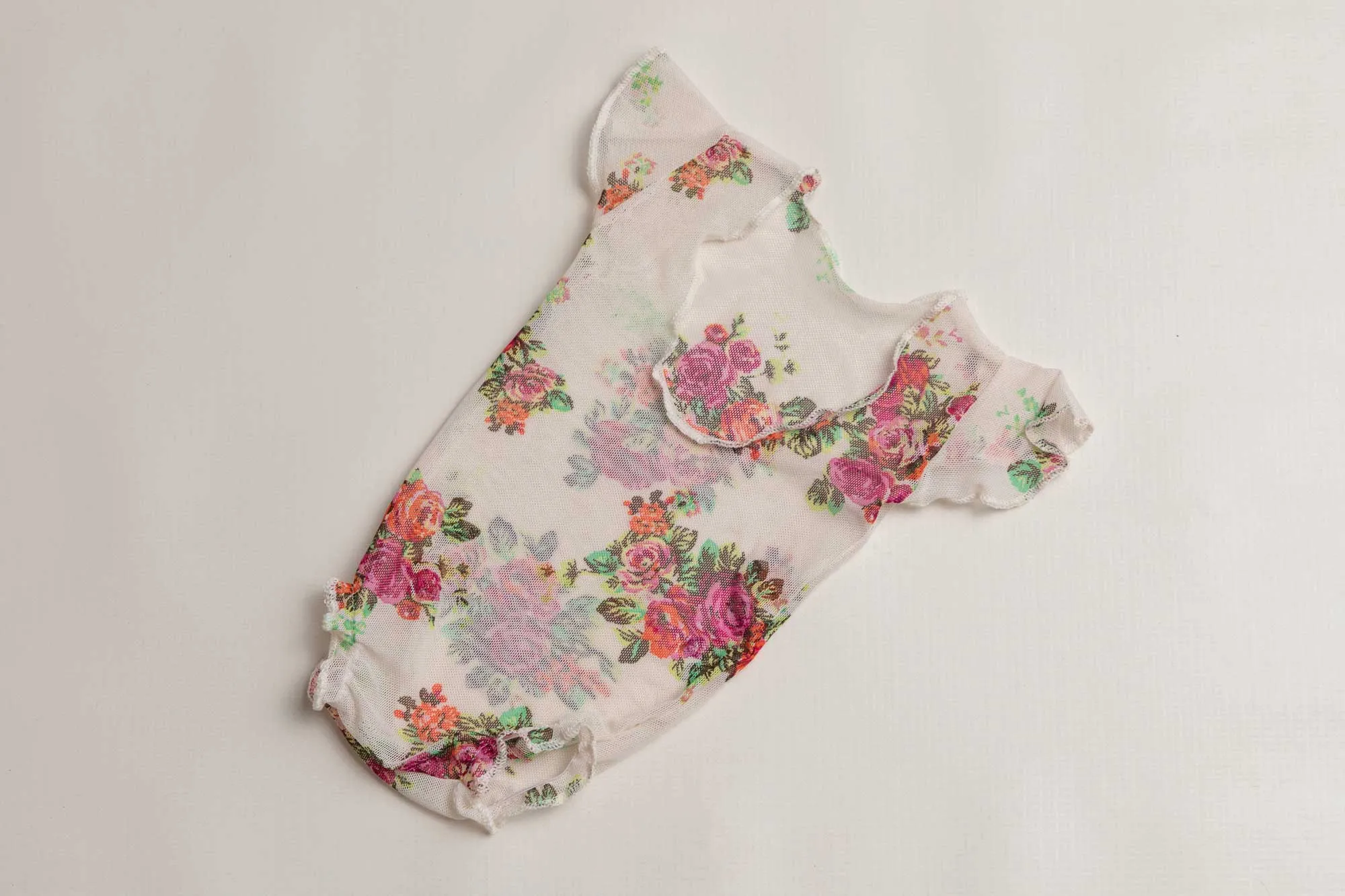 Mesh Bodysuit - Cream Floral