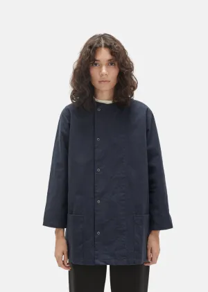 Military Canvas Snap Front Shirt Jacket
