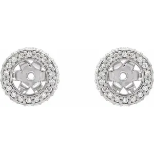 Natural Diamond Earrings Jacket with 5 mm ID