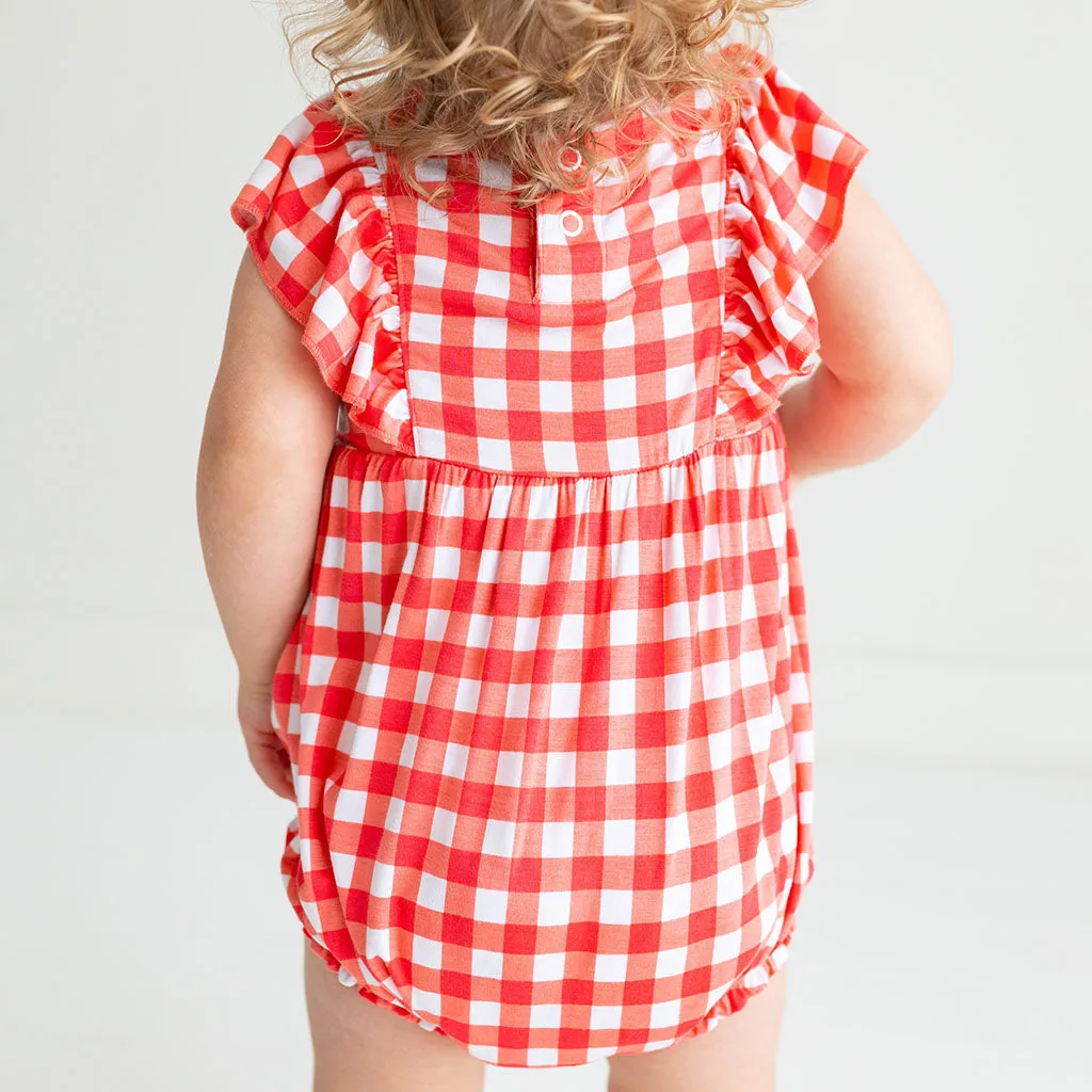 Posh Peanut Polly Flutter Sleeve Bubble Romper