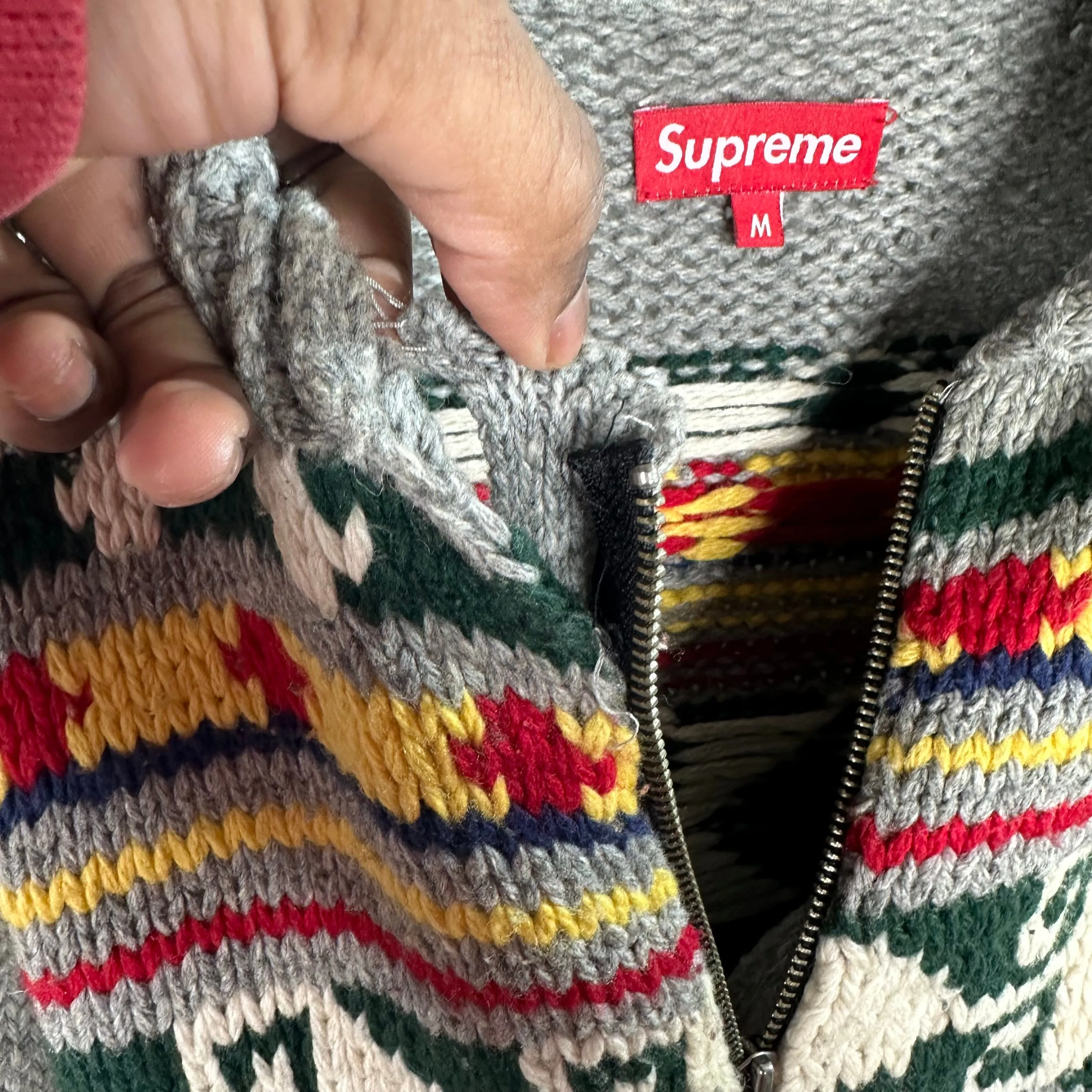 Supreme Wool Knit Zip Sweater