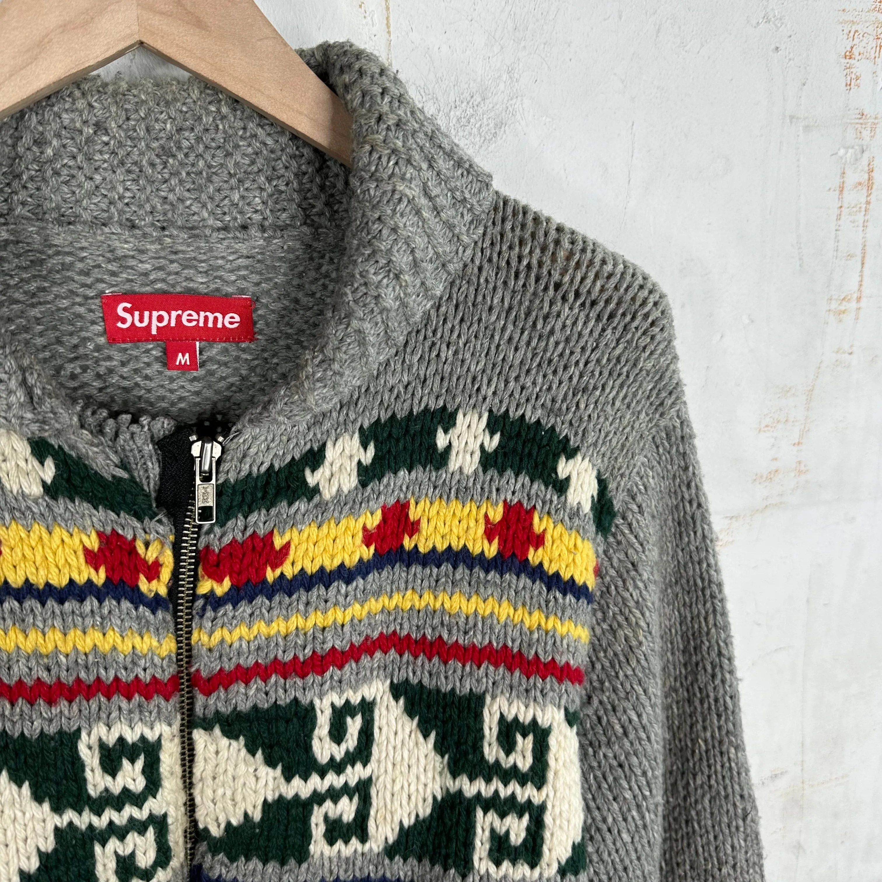 Supreme Wool Knit Zip Sweater