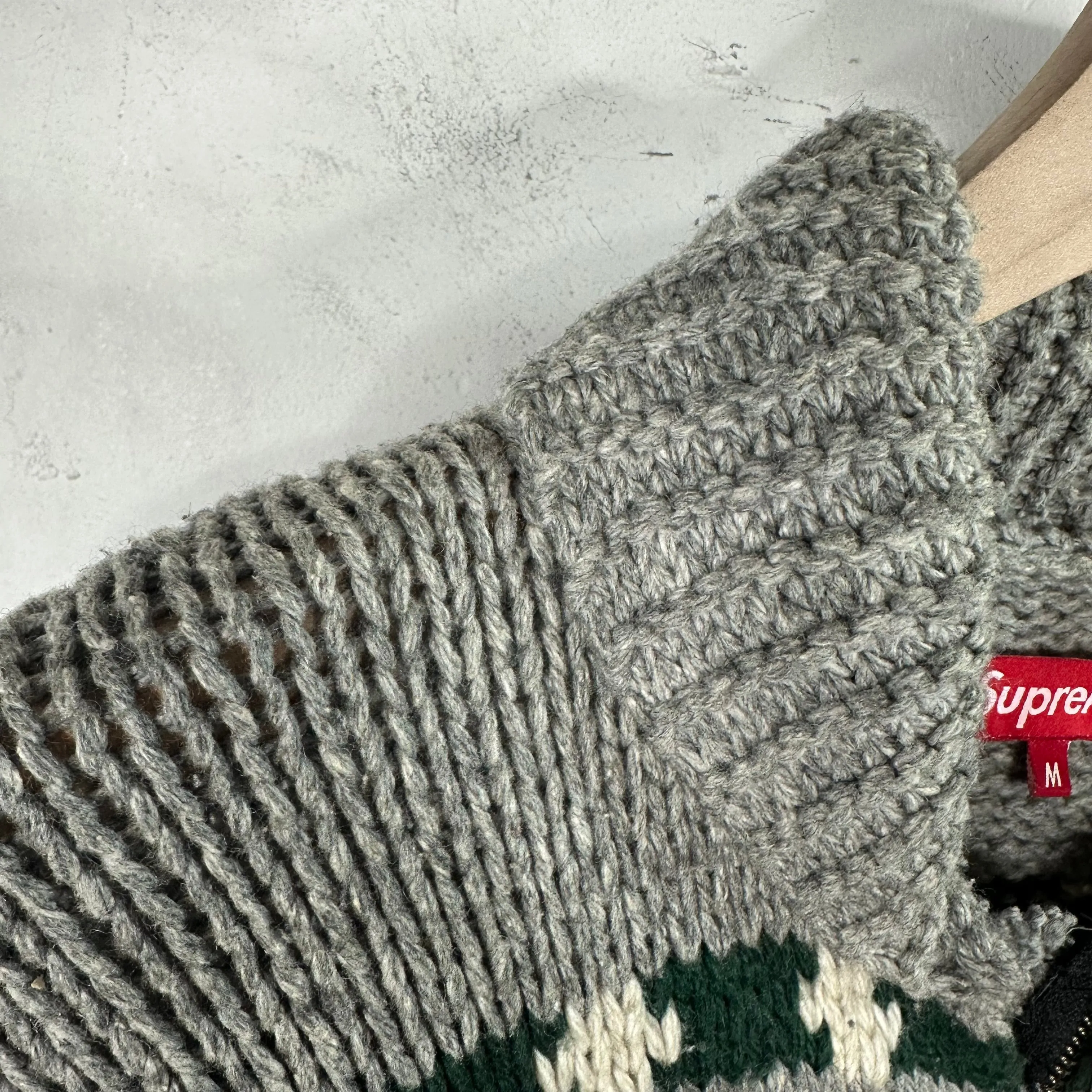 Supreme Wool Knit Zip Sweater